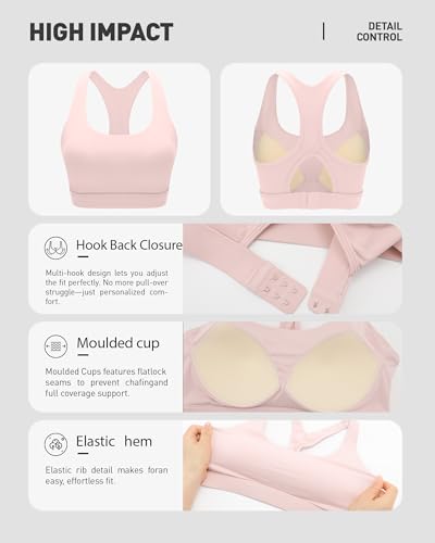 Image of RUNNING GIRL Sports Bras for Women, Molded Cup High Impact Sports Bra Workout Bras for Women High Support Racerback