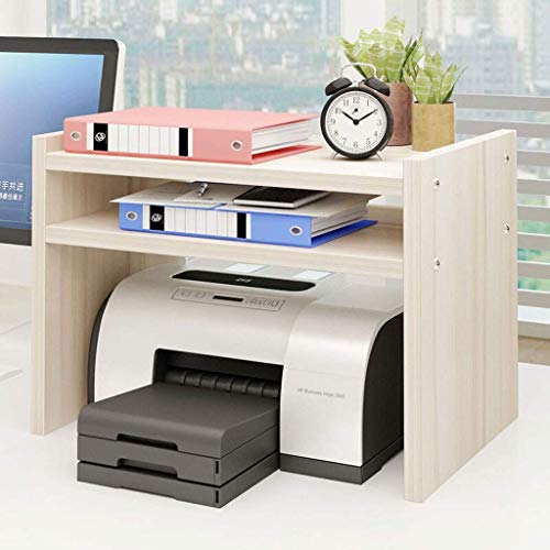 Das Leben AccessoriesPrinter Desktop - Ständer Drucker Stände Laserdrucker Kopierer Scanner Ständer Regal mit Speicher Holz Schreibtisch
