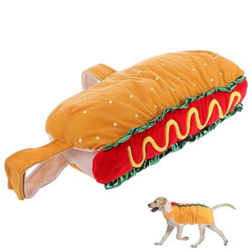 Disfraz de perro Hot Dog tamaño XL color naranja
