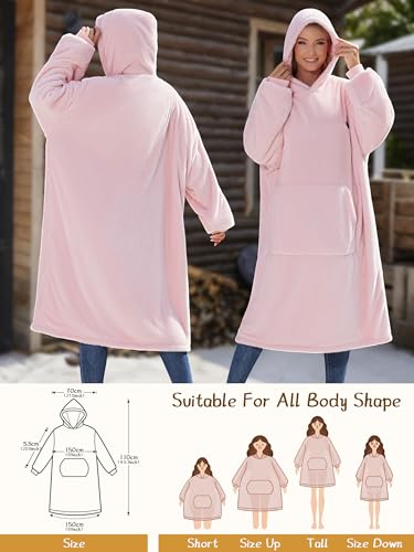 Beheizte Hoodie Decke mit Ärmeln,Heizdecke mit Ärmeln Kabellos mit Akku,10000mAh,Geschenk für Frauen,Tragbare Decke zum Anziehen Erwachsene Kuscheldecke,Weihnachtsgeschenke für Freundin Mütter75*110cm