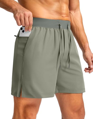 Image of Soothfeel Men's Running Shorts with Zipper Pockets 9 inch / 7 inch / 5 inch Quick Dry Eight Basketball Gym Workout Athletic Shorts