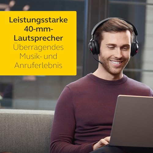 Jabra Evolve2 65 Wireless PC Headset – Noise Cancelling UC Certified Stereo Headphones with Long-Lasting Battery… – Ansicht 6
