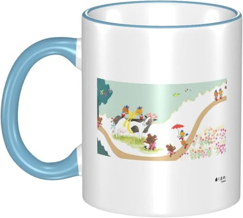 男女贈り物くまのがっこう9 耐熱カップ セラミック ティーカップ 陶器 マグ マグカップ コーヒーカップ かわいい セラミック おしゃれコップ かわいい 景品 マグ 贈答品 Sky Blue