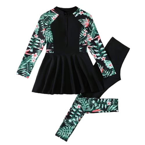 Maillot de bain fille manches longues idéal pour les cours de natation et l'apprentissage en piscine