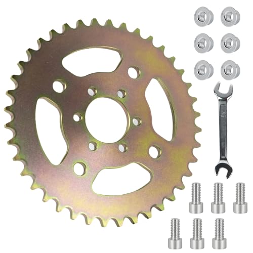 40T Steel Rear Sprocket #40/41/420 6-Hole Compatible with Mini Bike Models CT100U CC100X MMB80 DB30 MBX10 - Replacement Sprocket with Wrench Included