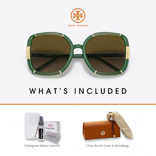 Tory Burch TY9071U Square Sunglasses for Women +BUNDLE with ACCESSORY EYEWEAR KIT2