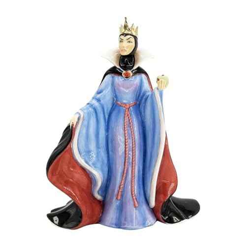 The English Ladies Co ELGEDP24801 Disney Villains Evil Queen from Snow White and The Seven Dwarfs Figurine, 10.75 Inches Tall, Bone China, Multicolor
