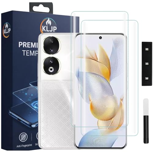 Image of Advanced HD+ UV Tempered Glass Screen Protector For Honor 90 (Pack 2) Full Adhesive UV Curved Screen Protector Case Friendly HD Clarity with Installation Kit