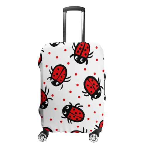 Ladybugs Travel Luggage Cover Protector, Washable Suitcase Protector Anti-scratch Spandex Baggage Covers Fits S