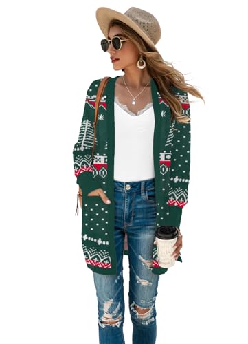 Image of TASAMO Cardigan Sweaters for Women Long Sleeve Open Front Casual Knit Fall Coat Oversized Soft Outwear with Pockets