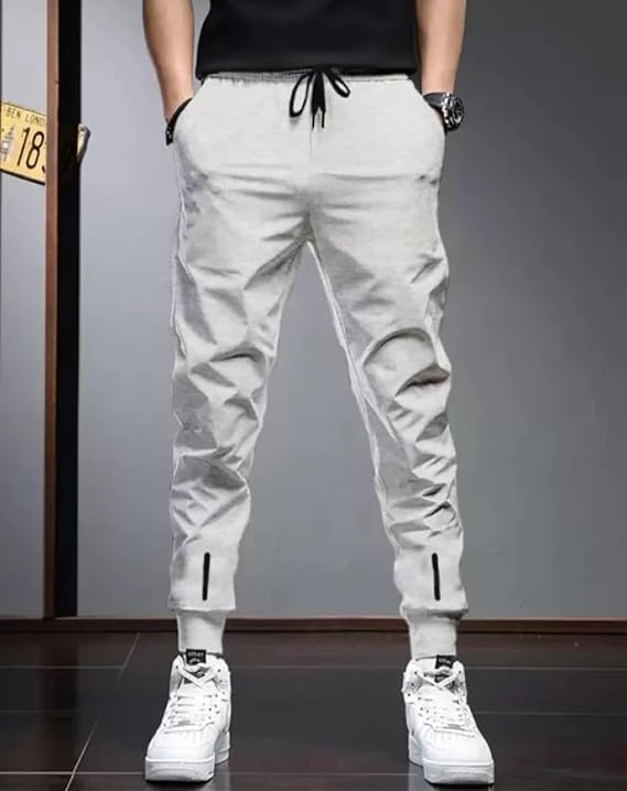 Image of Track Pants for Mens || Joggers for Mens || Men's Sports Regular Fit Polyester Track Pant with Two Side Zipper Pockets
