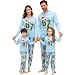 Christmas Pajamas for Family Fall Clothes Family Christmas Pajamas Matching Sets Six Seven Xmas Pjs Sleepwear Comfy Long Sleeve 6 7 Holiday Loungewear Plus Size Couples Jammies Light Blue