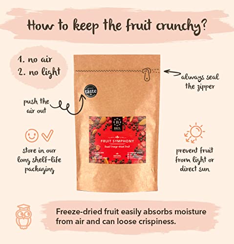 BRIX Freeze Dried Fruit Symphony | 100% Natural Dried Fruit Mixture 115g | Great Taste Award Dried Fruit | Non-GMO, Gluten Free, Vegan & Vitamins Retained