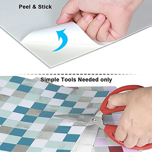 Benice Peel And Stick Backsplash Tile For Kitchen Rv Backsplash,Mosaic Tiles For Bathroom Peel And Stick Tile Shower Tile Waterproof(Carrara White 5Pcs) #TOP6