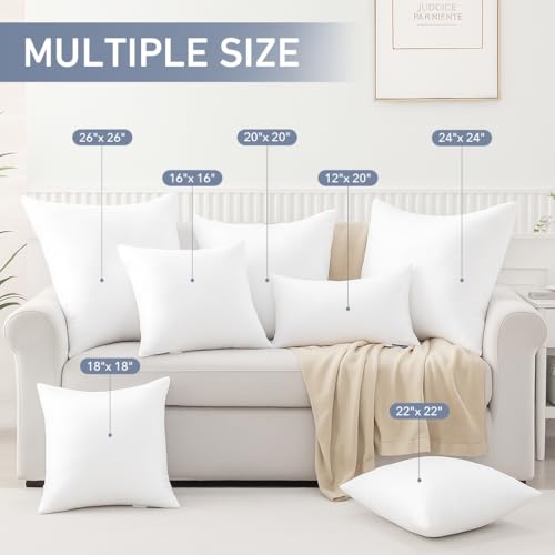 Leeden 18x18 Throw Pillow Inserts Set of 4, Pillow Forms for Couch by Leeden - Used condition - Image 4