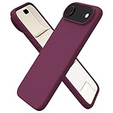 ORNARTO Funda para iPhone Air (6,5'), Funda de Silicona Líquida Premium, Protección Completa, Goma de Gel Suave, Forro de Microfibra Antiarañazos,Carcasa Antigolpes, Granate