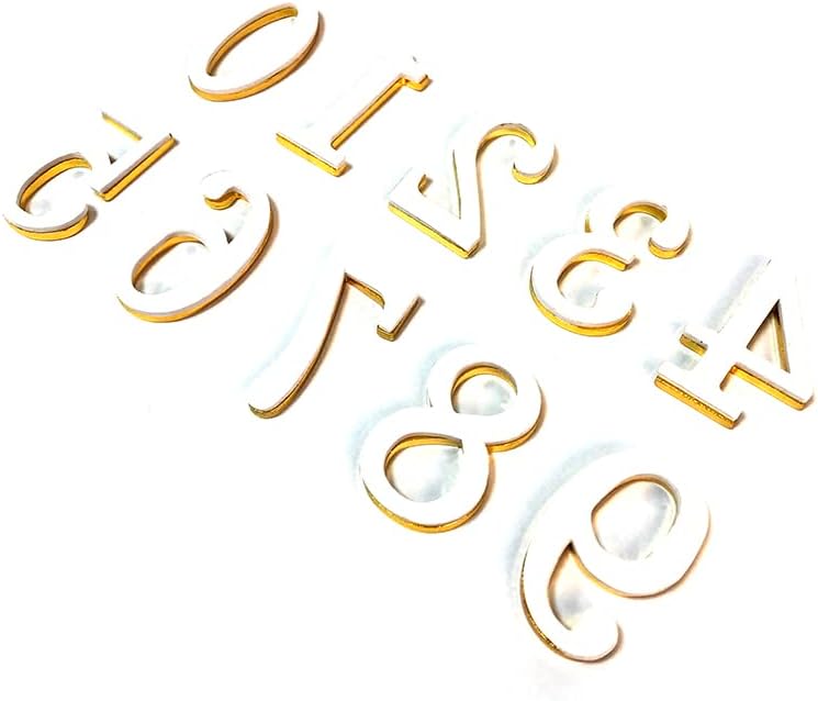 Miniatura 5 de Números de buzón de metal sólido de 2 pulgadas para exteriores, números de dirección 3D autoadhesivos para casa, apartamento, oficina, habitación de