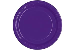 Elegant 7-inch Deep Purple Solid Round Paper Cake Plates (20 Count) for...