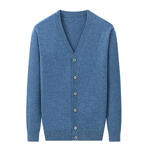 Men Fashion Cashmere Cardigan V-Neck Knitted Cardigan 5