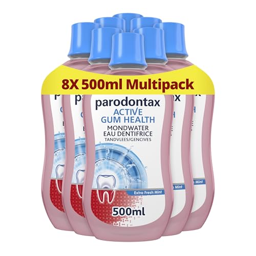 Parodontax Active Gum Health Mondspoelingen Extra Verse Munt - Doos 8 x 500 ml Parodontax