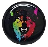 Pierced Republic Tapones para los oídos de lobo multicolor, acrílicos, atornillables, 10 tamaños, Acrílico