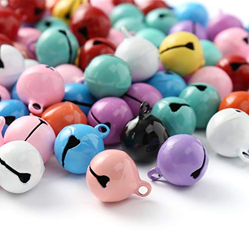 100 Stück Bunte Glöckchen 14mm - Metallglöckchen Zum Basteln