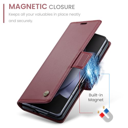 Housse en cuir violet Galaxy Z Fold 6 protection intégrale