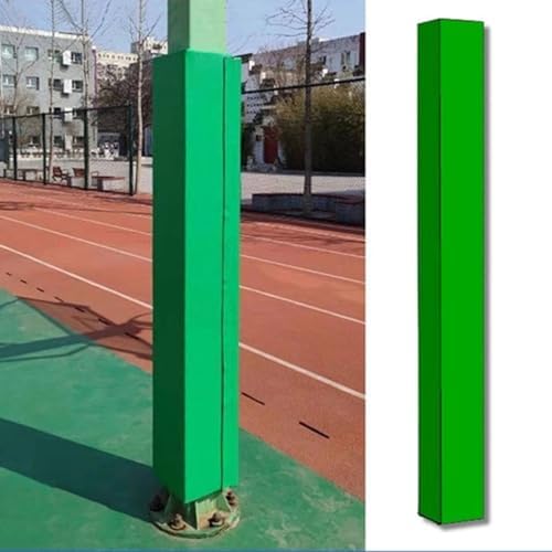 Heavy Duty Basketball Pole Pad, Wrap Around Playground Cushion, Anti-Collision Replacement for Square Poles, Outdoor Safety Pad (Green, 5x5in / 12.7x12.7cm)
