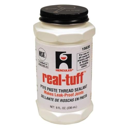 Hercules 15620 Real-Tuff Heavy Duty PTFE Pipe Thread Sealant White 8 oz.