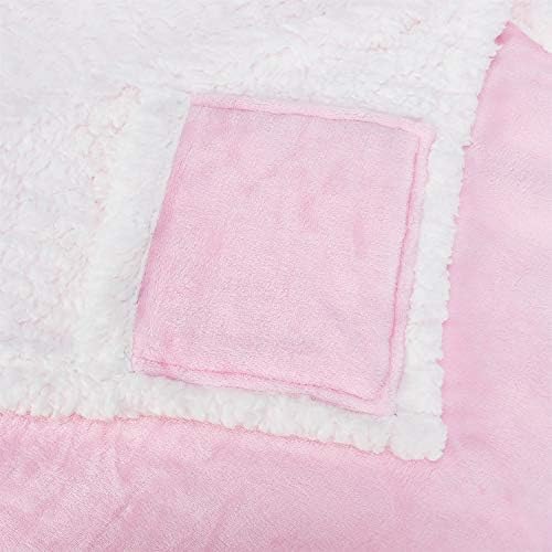 Catalonia Classy Blanket poncho with hood | Portable cuddly blanket with pockets | Comfortable sherpa fleece cover cape for children and adults Pink