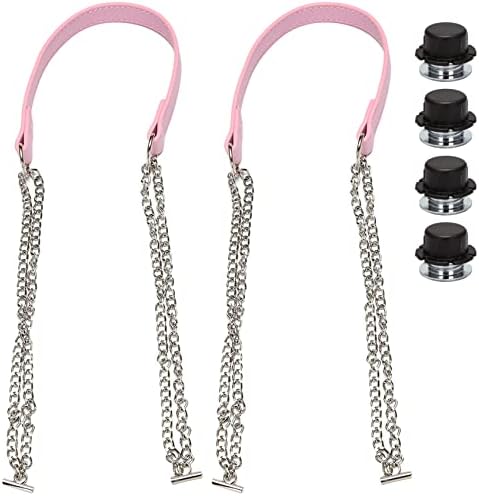 1 Paia Lunga Pelle PU Catena Maniglia Argento Metallo Superfiber Pelle Piatto Maniglie Maniglia per Obag Borsa Accessori