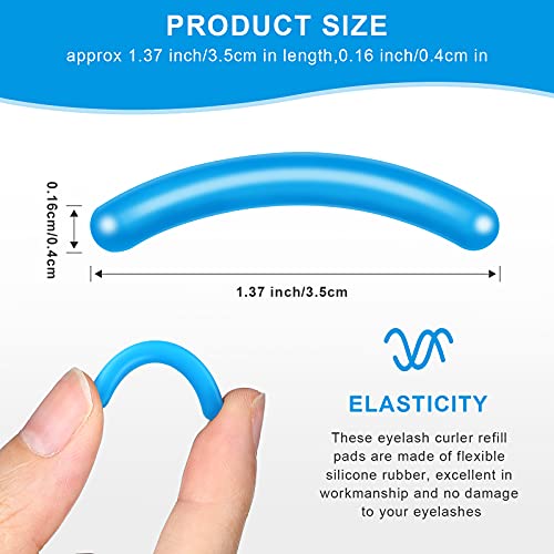 80 Pieces Eyelash Curler Refills Pads Soft Curler Replacement Refills Pads For Universal Eyelash Curler (White, Aqua Blue, Blue, Dark Blue) #TOP1