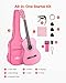 VEVOR 38 Inch Beginner Acoustic Guitar, Classical Guitar Full Starter Kit with Nylon Strings, Gig Bag, Strap, Tuner, Extra Strings, Pick, Capo, for Teenagers Adults Students Youth, Pink