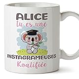 Mugffins Tasses Personnalisables pour INSTAGRAMEUSES femme - En Français - Cadeau Personalisé- Koalifies Personalisés - 11 oz / 330 ml