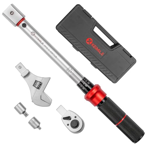XEIMILE Adjustable Open End Torque Wrench 3/8 Drive-5-45 Ft.Lb for HVAC