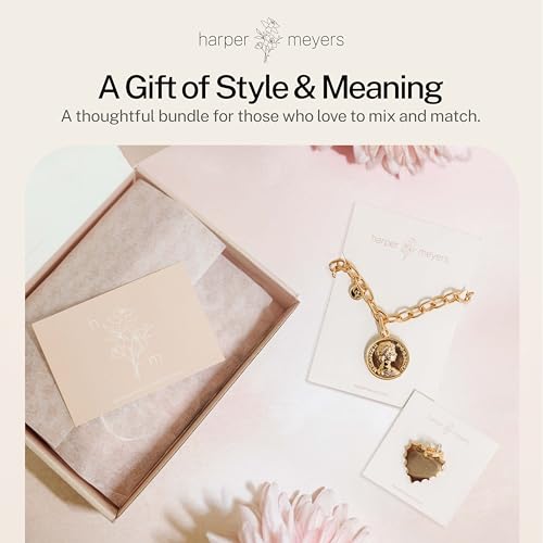 Harper Meyers Gold Medallion Necklace & Sunburst Heart Charm Bundle – Bold Statement Jewelry for Women – Interchangeable Gold Pendant & Heart Charm – Elegant Necklace Gift for Any Occasion 7
