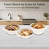 QuliMetal Enameled Cast Iron Set 5-Pc, 10" Stackable Space-Saving Cookware Set, Dutch Oven, Skillet, Grill Pan, with 2 Universal Lid, Versatile Enamel Dutch Oven, Included Spacers, White #2