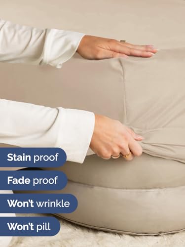 Image of Extra Deep King Fitted Sheet - Single Fitted Sheet Only - Cream | Easily Fits 18 inch to 24 inch Mattress, Soft, Wrinkle Free, Breathable & Comfy, Extra Deep Pockets Hotel Luxury Fitted Sheet