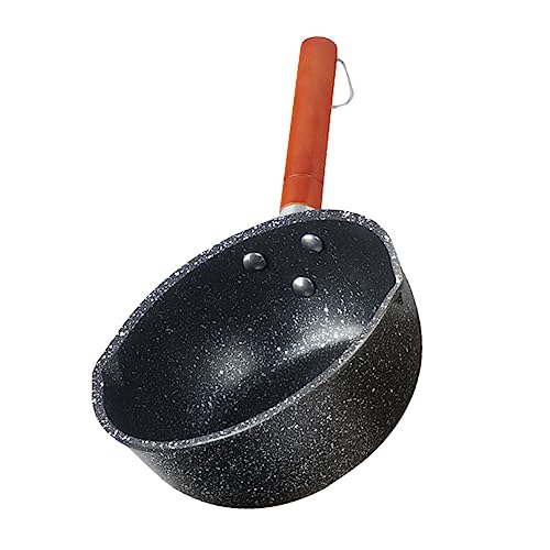 Holibanna 麦飯石不粘小?鍋 加厚設計 ガス 電磁調理器対応 補助食品調理用 軽量で熱伝導均一 キッチンツール 一人暮らしに