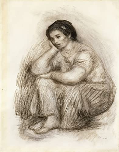 Tableau portrait de Gabrielle par Renoir, impression sur toile 60x90cm pour décoration de salon