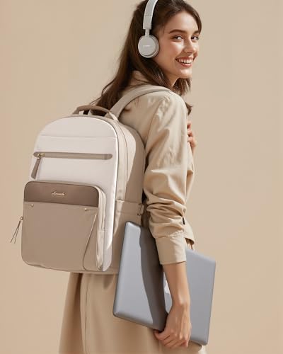 LOVEVOOK Leather Trim Work Backpack