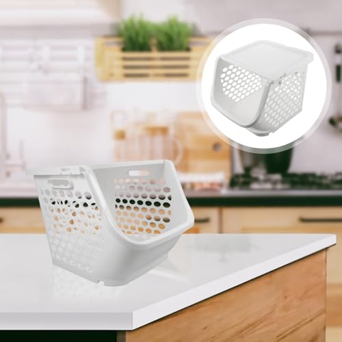 Contenedor apilable de diseño simple y moderno para organizar encimeras de cocina domésticas 8