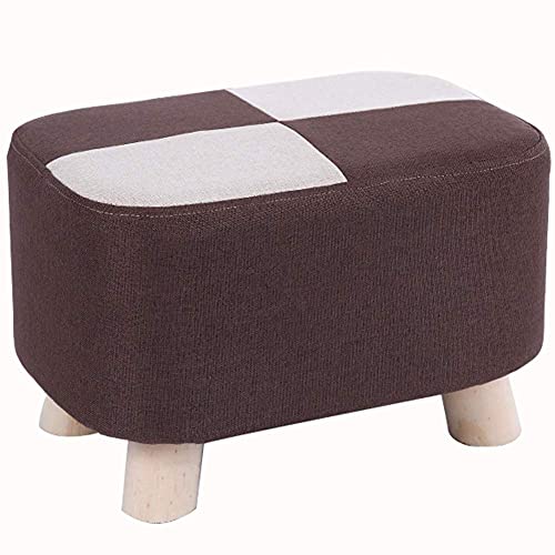 Coussin et repose-pieds bois massif rectangulaire marron confortable