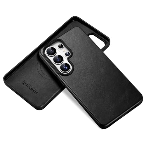 Coque Galaxy S26 Ultra anti-rayures et anti-doigt en cuir noir