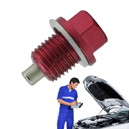 Motorölablassschraube, magnetischer Ölablassschraube, magnetisches Ölkerzenwerkzeug aus Aluminiumlegierung mit Dichtung, auslaufsicherer Ersatz, Transport-Zubehör