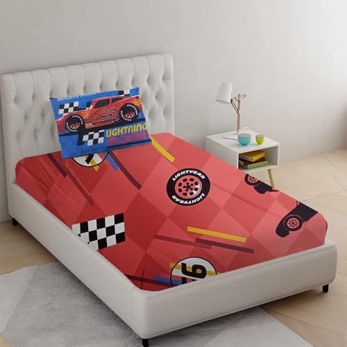 Image of Unique Random Corton Print Single Cotton Bedsheet - Soft, Breathable & Durable Bed Linen for a Comfortable Sleep