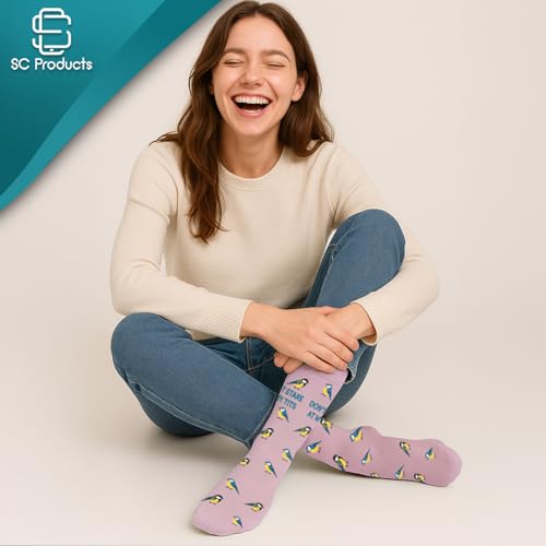 SC Products Bird Watching Funny Socks Rude Gifts for Women | Cotton Size 4-7 Naughty Novelty Socks Joke Presents for Her | Funny Secret Santa Gifts For Women Inappropriate Gift for Her for Christmas - Image 4