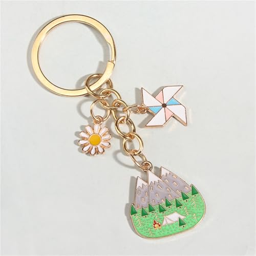 Porte-clés fleur moulin à vent pour sublimer vos sacs à main
