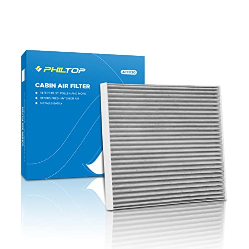 PHILTOP ACF030 (CF12000) Cabin Air Filter, Replacement for Cherokee (2014-2018) Premium Cabin Filter with Activated Carbon Filter Up Dust Pollen Oder