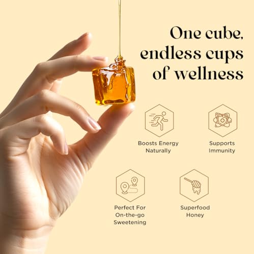 Image of Hexhive Ginger Honey Cubes | Pure Honey with Real Ginger Extract | No Added Sugar | Immunity Boost | Travel-Friendly Cubes for Tea, Coffee & Detox Drinks | Wellness Snack | 300g